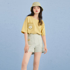 Loose Lucky Printed Short Sleeve T-Shirt