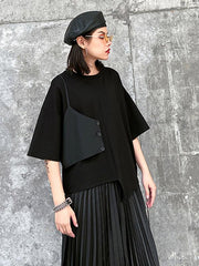 Original Split-Joint Irregularity T-Shirts Tops