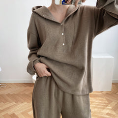 Women Hooded Sweater Casual Sports Suit
