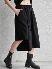 Elastic Waist Slimming Loose Casual Wide Leg Pants