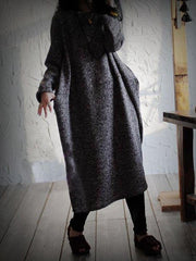 Loose Original Woolen Long Dress