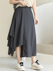 Loose Summer Solid A-Line Irregular Skirt
