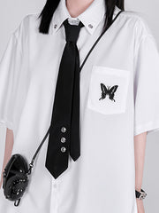 Casual Punk Black Tie Accessories