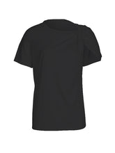 Personalized Twisted Solid Color Round Neck Short Sleeve T-Shirt