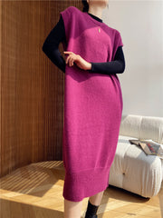 Solid Color Casual Vest Dress