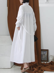 Women Retro Stand Collar Dress