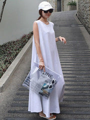 Casual Cotton Sleeveless Long Dress