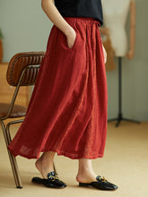 Loose Retro Solid Hollow A-Line Skirt