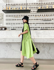 Loose Summer Split-Joint Midi Dress