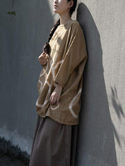 Loose Tie-Dyed Long-Sleeve Round Neck T-Shirt