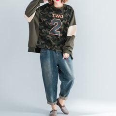 Vintage Printed Letters Loose Sweatshirt
