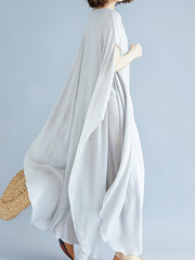 Women Round Neck Loose Slim Casual Dress