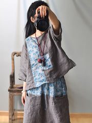 Casual Retro Clash Of Colors T-Shirt