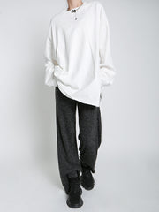 Women Solid Color Slim Fit Loose Wide Leg Casual Pants