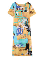 Original Printed Round-Neck Dress