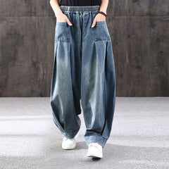 Casual Loose Waisted Denim Pants