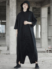 Loose Simple Black Harem Pants