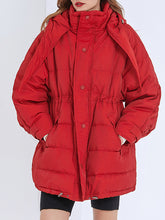 Women Casual Stand Collar Hooded Coat