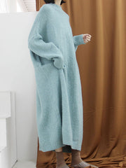 Women Loose Thick Solid Color Casual Sweater