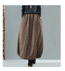 Women Retro Padded Print Skirt