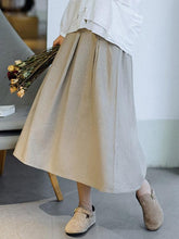 Vintage Empire Ruffled Solid A-Line Skirt