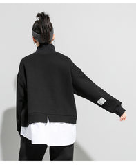 Casual Printed Splicing Fake Two Pieces Sweatshirt