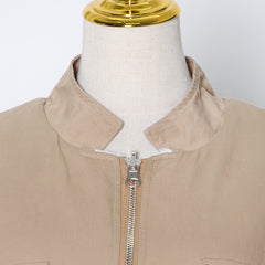 Women Loose Padded Stand Collar Coat