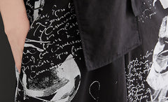 Retro Printed Suspenders Dress Casual Maxi Dress