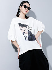 Original Printed Round-Neck Dress