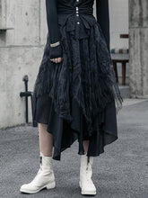 Black Cropped Pleated Bubble Skirt