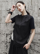 Split-joint Asymmetric T-shirt Tops