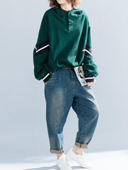 Loose Printed Thicken Hoodie Sweatshirt