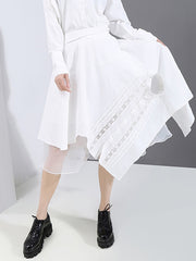 Original Solid Irregularity Asymmetric Skirt