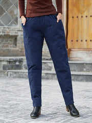 Vintage Casual Quilted Stitching Pants