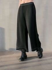 Women Simple Solid Color Straight Casual Pants