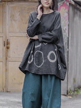 Circle Tie-dyed Ramie Cotton T-shirt