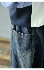 Loose Bandage Denim Harem Pant