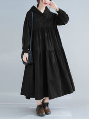 Women Hooded Loose Casual Dress