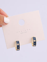 Vintage Elegance Daisy Printed Earrings