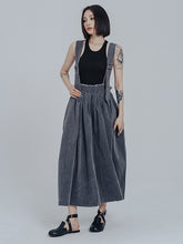 Stylish Roomy Pleated Split-Joint Gray Skirt