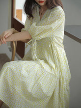 Original V-Neck Puff Sleeve Dress