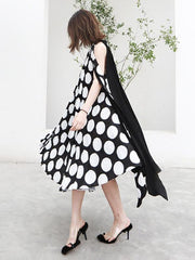 Chiffon Split-joint Polka-Dot Short Dress