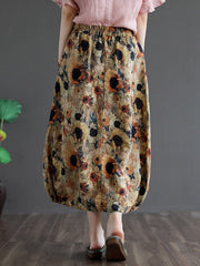 Original Elasticity Waist Floral Skirt