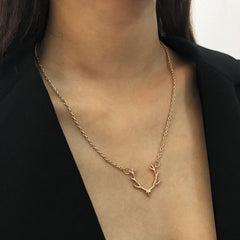 Women Simple Elk Sweet Necklace