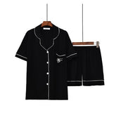 Comfortable Homewear Pajamas Letter Short Sleeve Suits