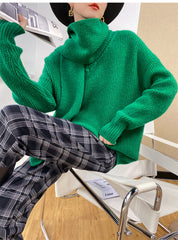 Women V-Neck Loose Pullover Casual Sweater