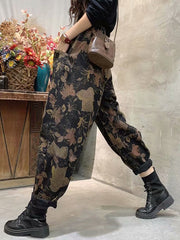 Retro Printed Casual Harem Pants