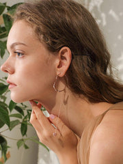 Retro Rose Gold Loving Heart Earrings