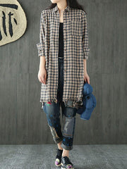 Colorful Plaid Burrs Cover-up