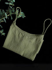 Artistic Retro Solid Spaghetti-Neck Vest